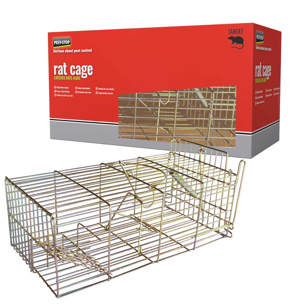 14 inch humane cage rat trap with packaging box.