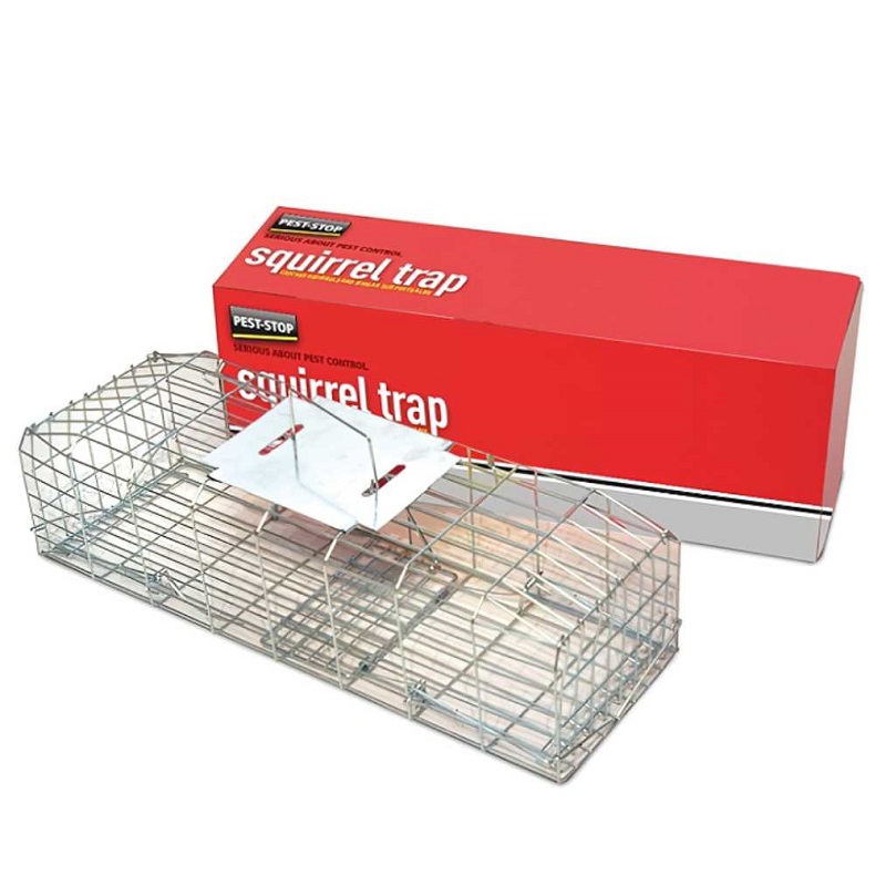 Pest Stop 24 Inch Squirrel Cage Trap with packaging box
