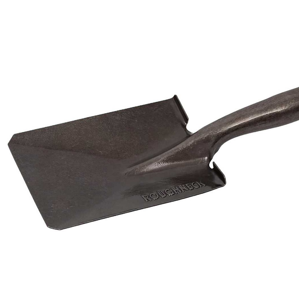 a Roughneck micro square head shovel with a short handle, designed for compact spaces.