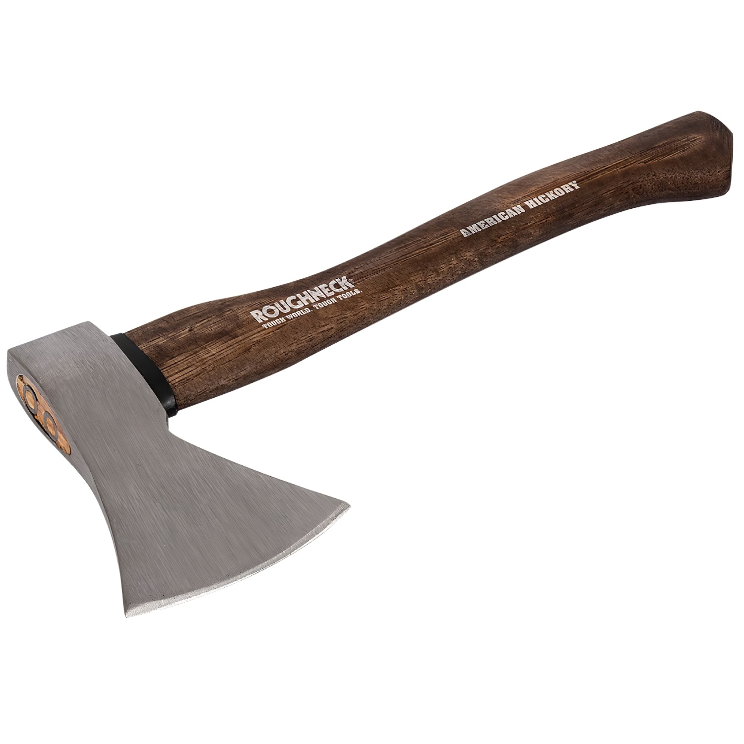 Roughneck vintage hand axe with wooden handle and protective cover for wood splitting 600g 800g or 1kg