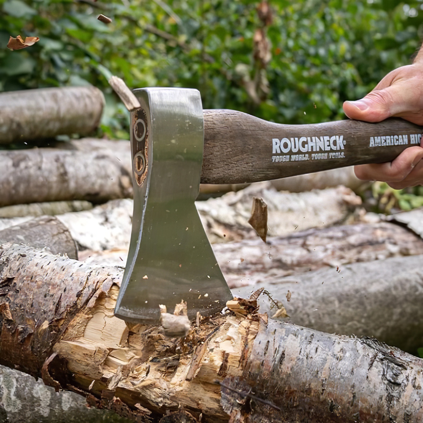 roughneck-vintage-hatchet-hand-axe-600g-800g-1kg-8-demonstration-logs