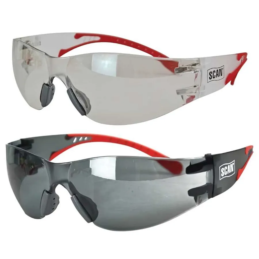 Scan Flexi Twin Pack Safety Glasses Clear and Smoked for Eye Protection Scan Flexi Twin Pack Safety Glasses Clear and Smoked for Eye Protection (SCAPPEFSTWIN)