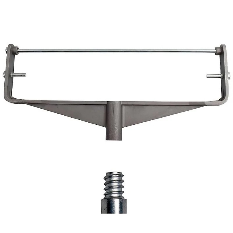 12 inch roller frame and threaded handle attachment for patio sealer and floor paint application kit