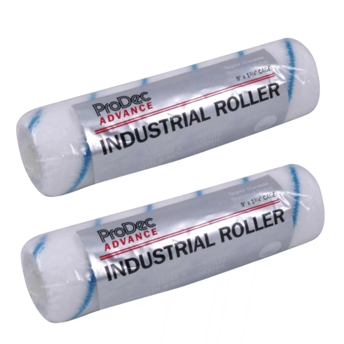 Two ProDec Advance industrial roller covers for painting applications.