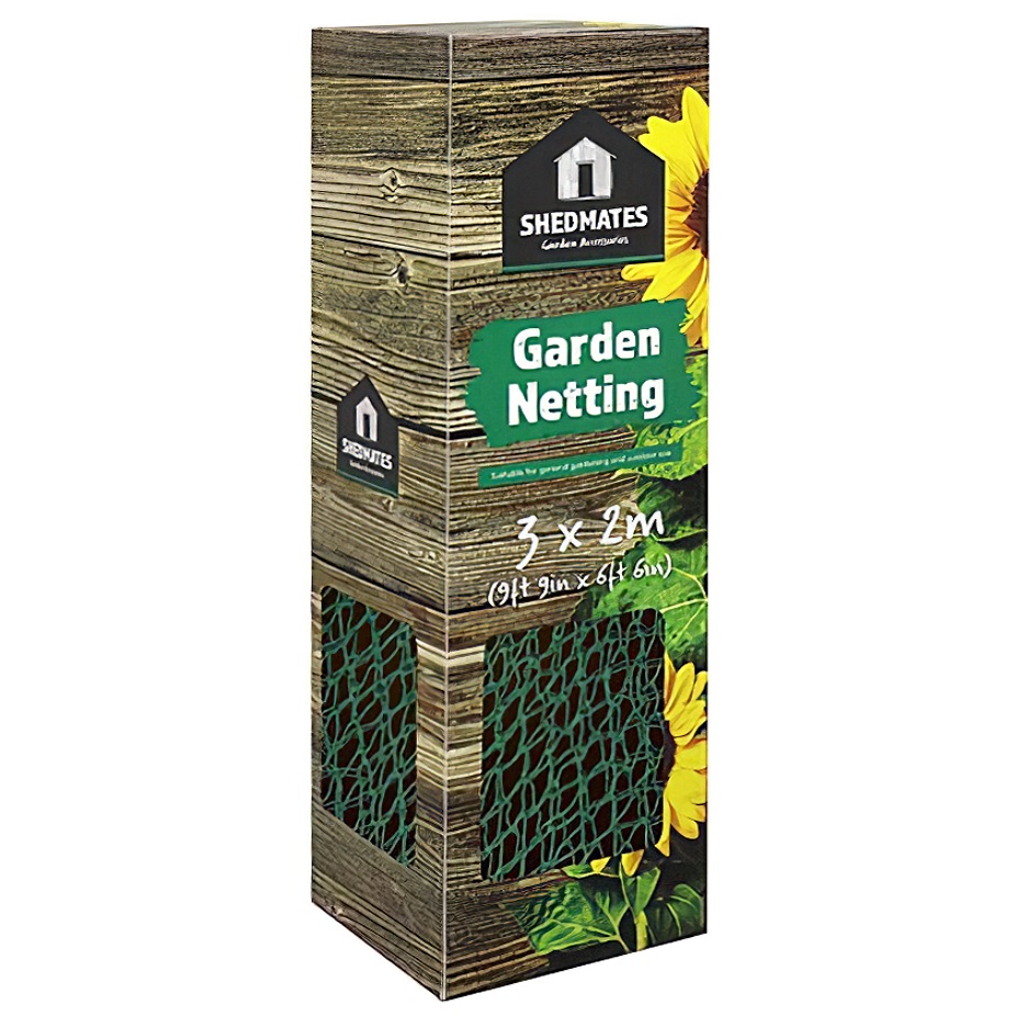Packaging of Shedmates Garden Plant Netting for Green Plant Protection, 3m x 2m.