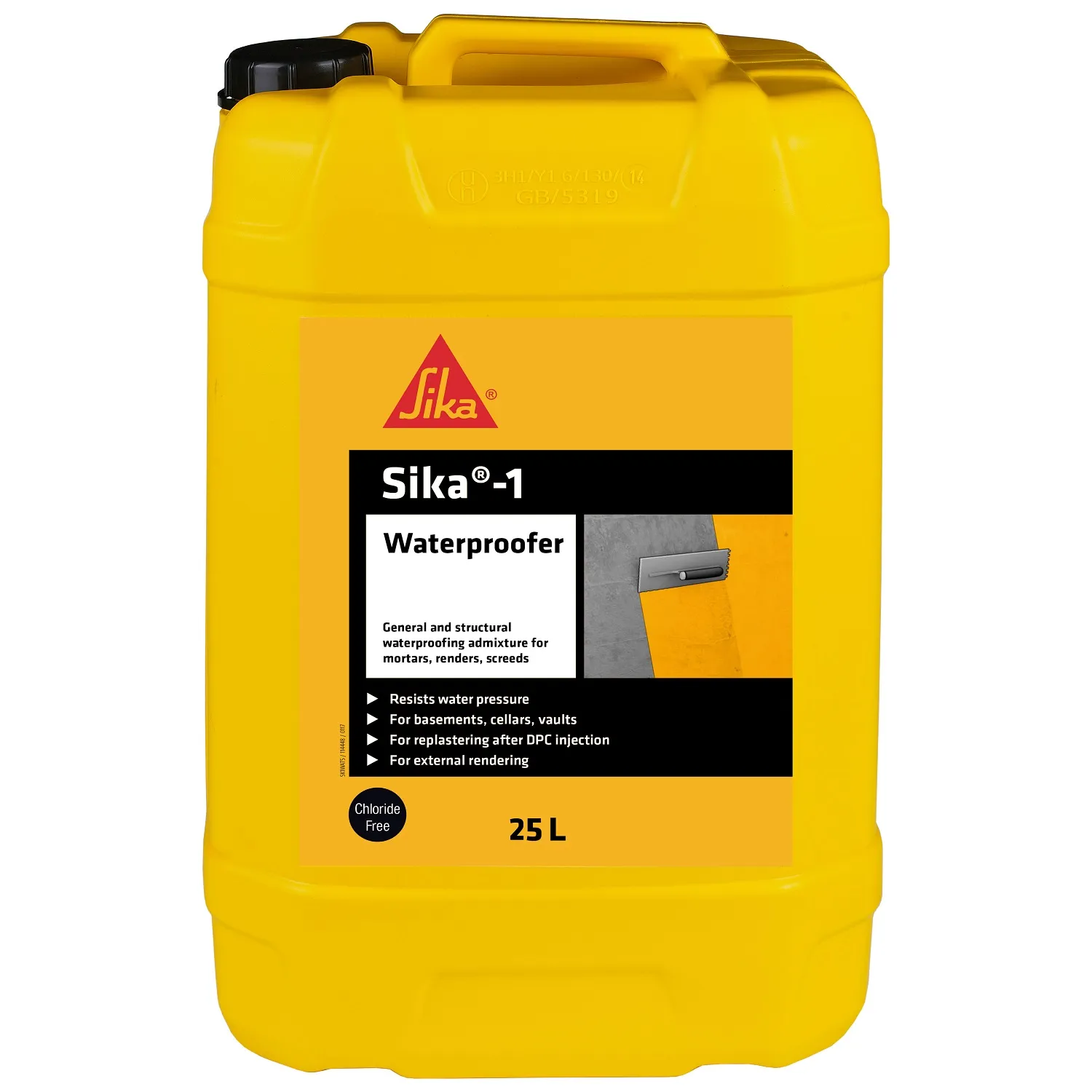 Sika 1 Waterproofer Admixture 25L for Cement and Mortar Sika 1 Waterproofer Admixture 25L for Cement and Mortar 114449