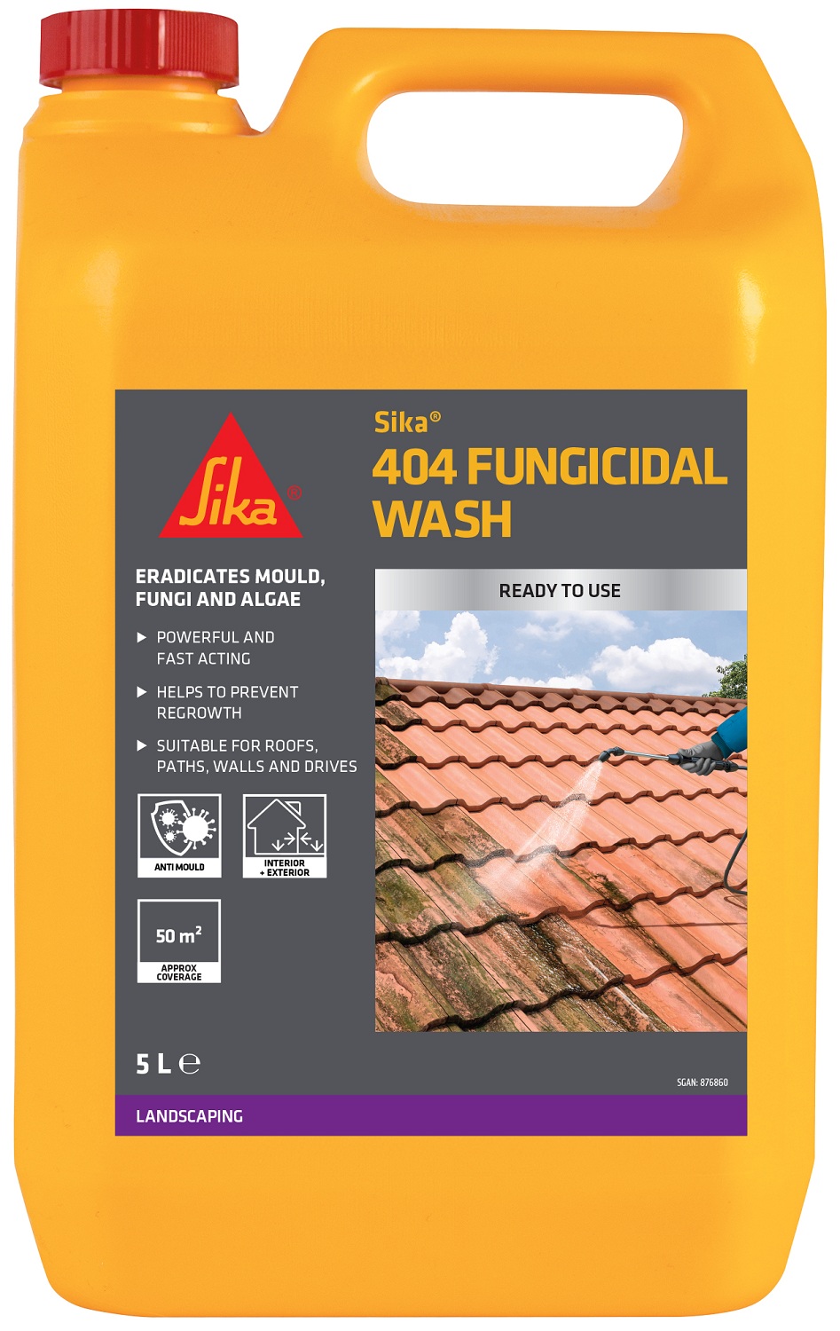 Sika 404 Fungicidal Wash 5 Litre for moss and mould removal.