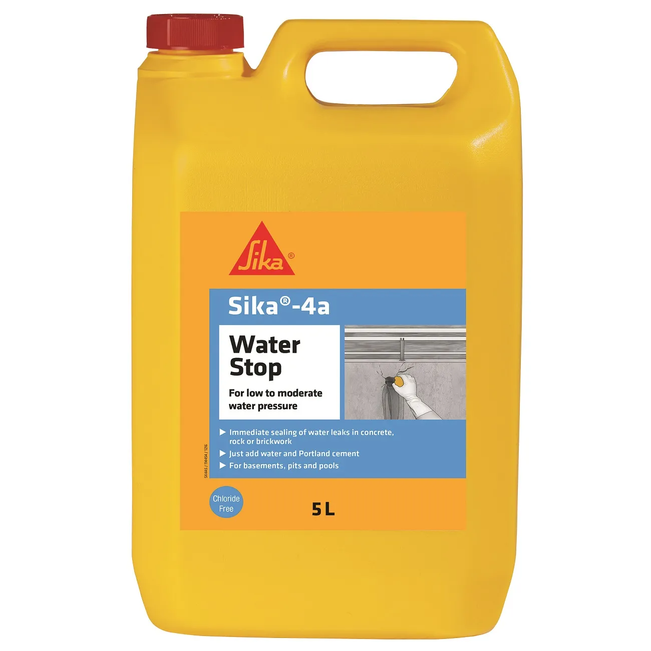 Sika 4A WaterStop Cement Admixture for Waterproofing – 5L 114454 (SK4A5)