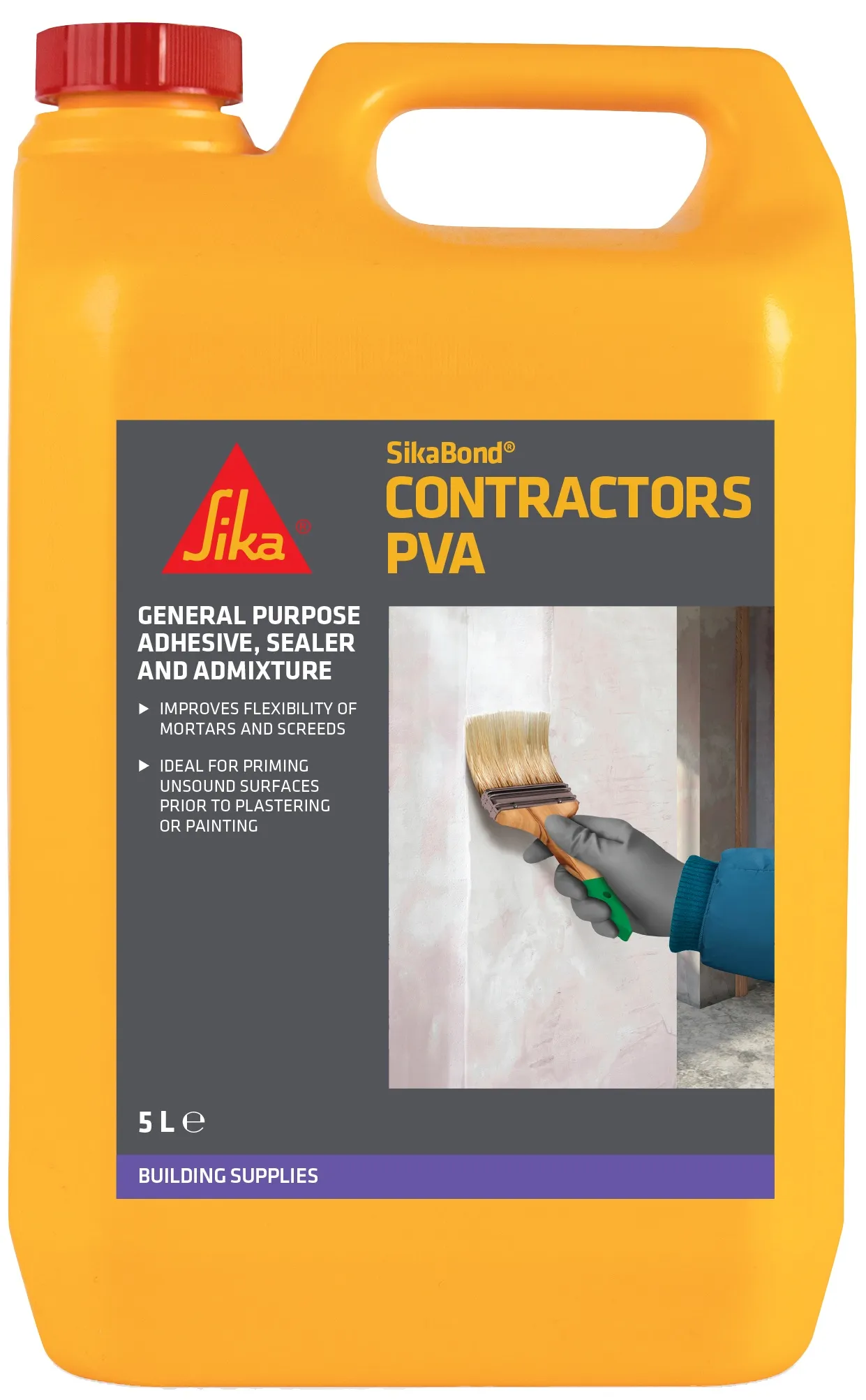 sika-754683-sikabond-contractors-pva-white-5l Sika Sikabond Contractors General Purpose PVA Sealer Admixture 5L 754683