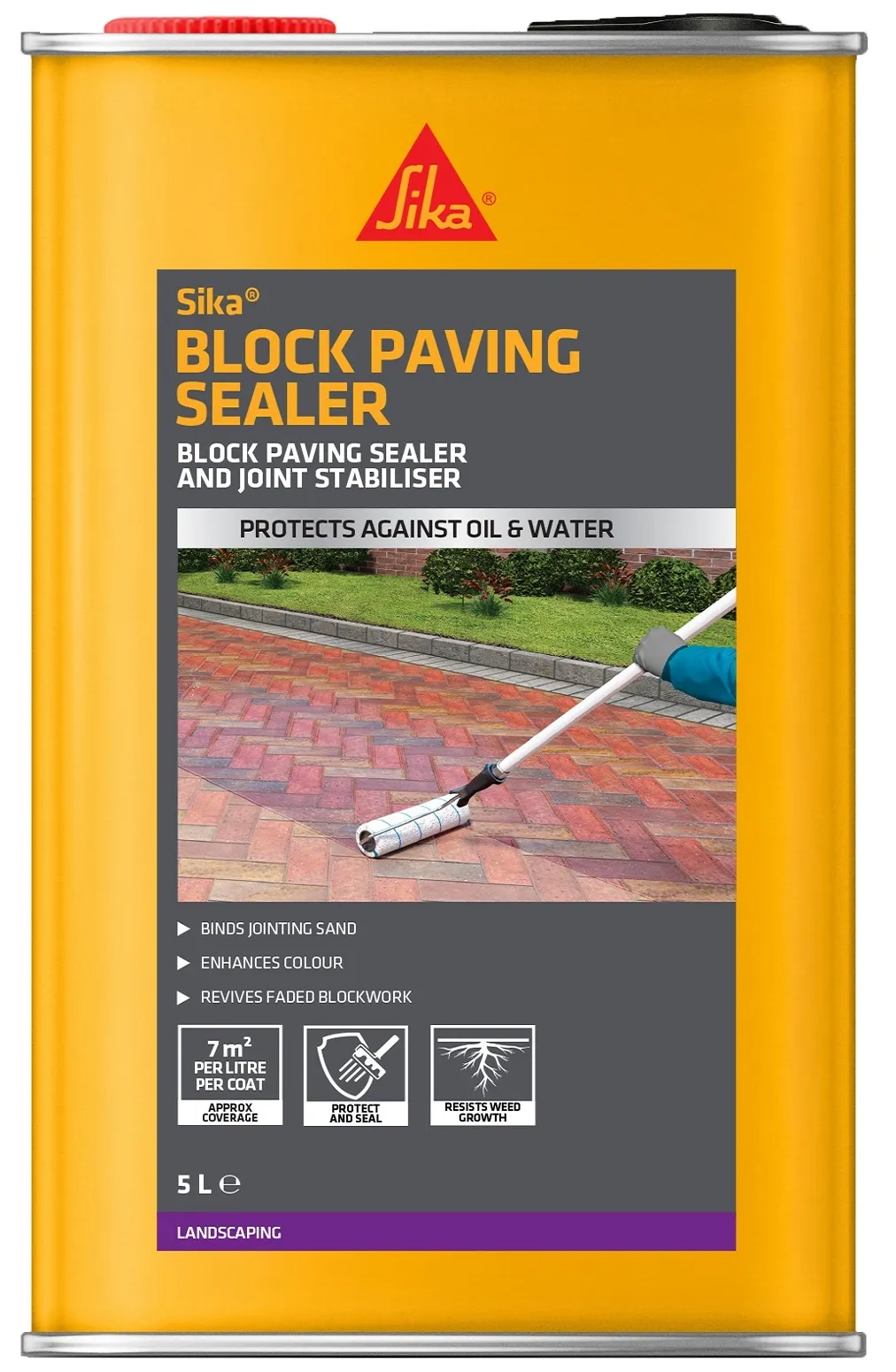 Sika Block Paving Sealer 5 Litre 881569 Sika Block Paving Sealer 409 and Sand Stabiliser 5L – 881569