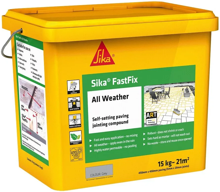 Sika FastFix paving jointing compound for all weather use Sika Fastfix All Weather Paving Jointing Compound – CHARCOAL (626733)