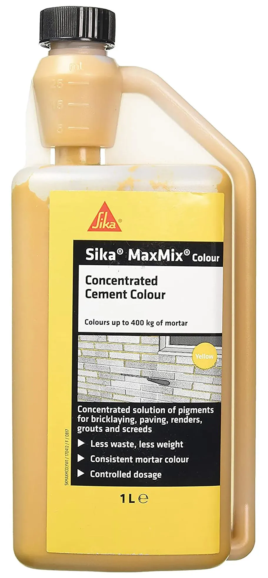 Sika Maxmix Mortar Cement Colouring 1L – Yellow for Bright Highlights (170412)