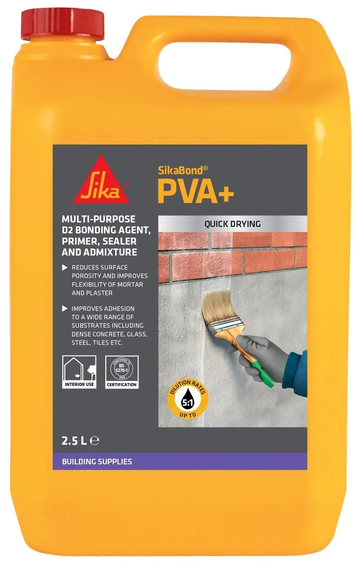 sika-sikabond-pva-2-5-Litre-sikapva2-pva-892663 Sika Sikabond PVA+ 2.5L for Indoor and Outdoor Bonding 892663 (SIKAPVA2)