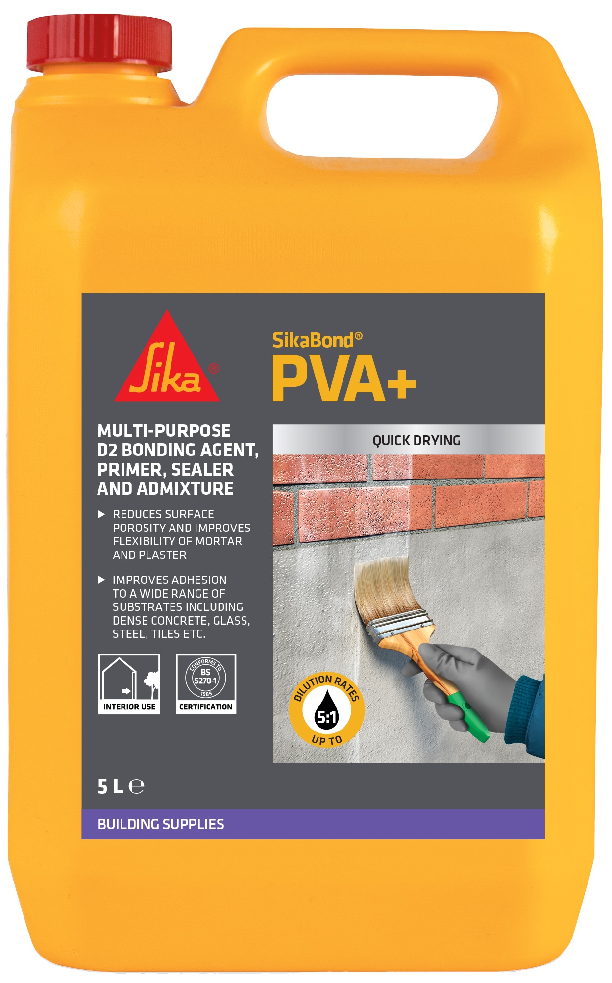 Sika Sikabond Pva 5 Litre Sikapva5 Pva Plus 892664 New