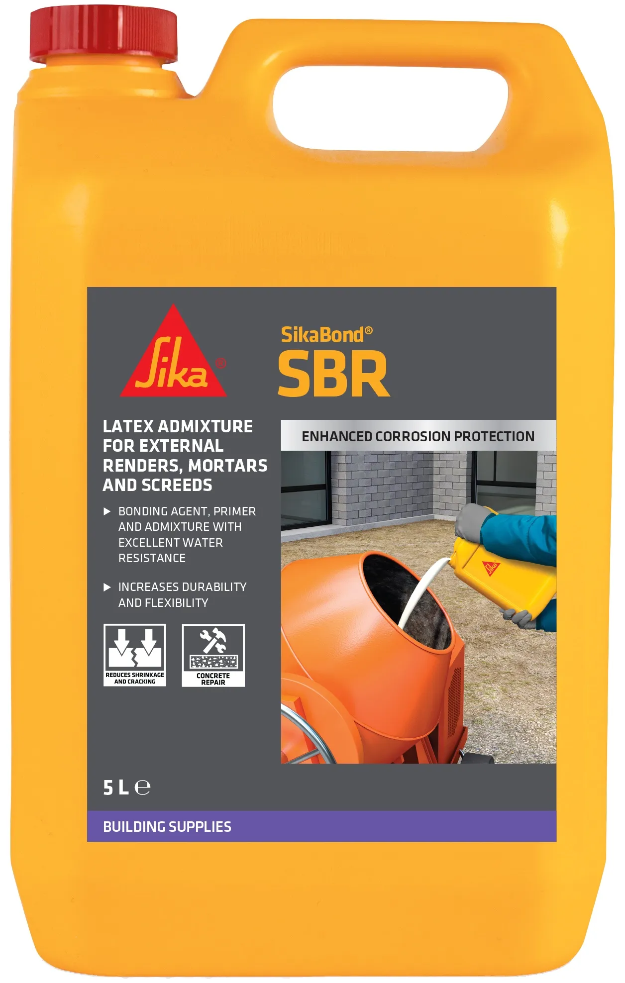 sika-sikabond-sbr-waterproof-bonding-agent-5-litre-443839-892731 Sika SikaBond SBR + Waterproof Bonding Agent 5L 443839 for Concrete and Brickwork (SIKASBR5)
