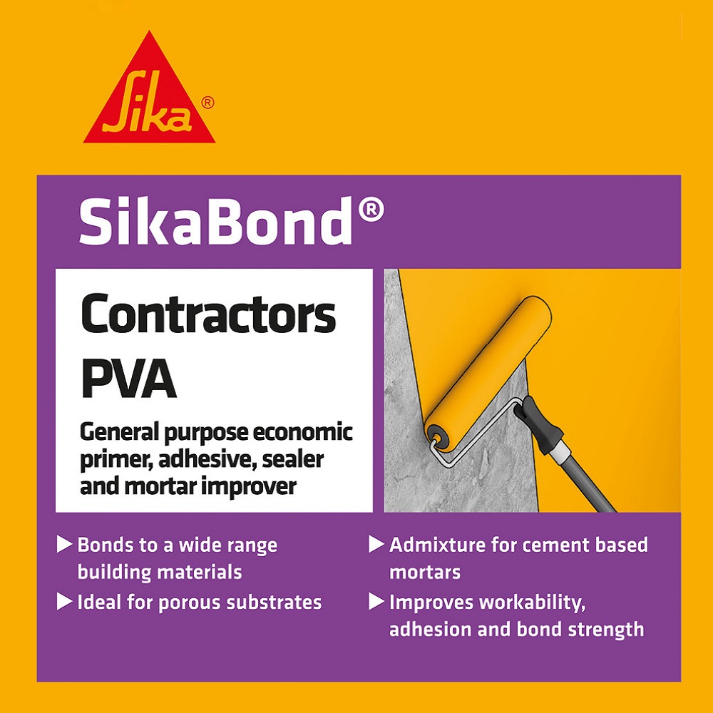 SikaBond Contractors PVA product information with roller application