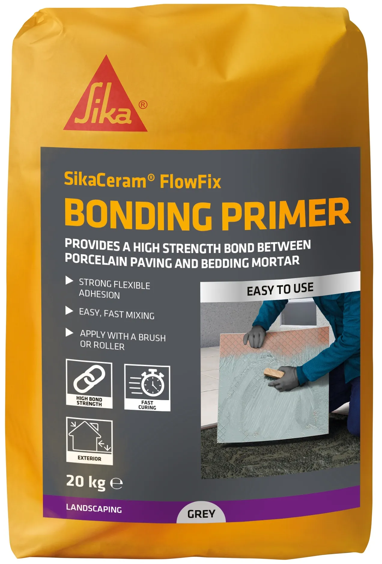 Sika Sikaceram Flowfix Porcelain Paving Bonding Slurry Primer 907593 New Look Sika Sikaceram Porcelain Flowfix Bonding Slurry Primer for Paving (907593)