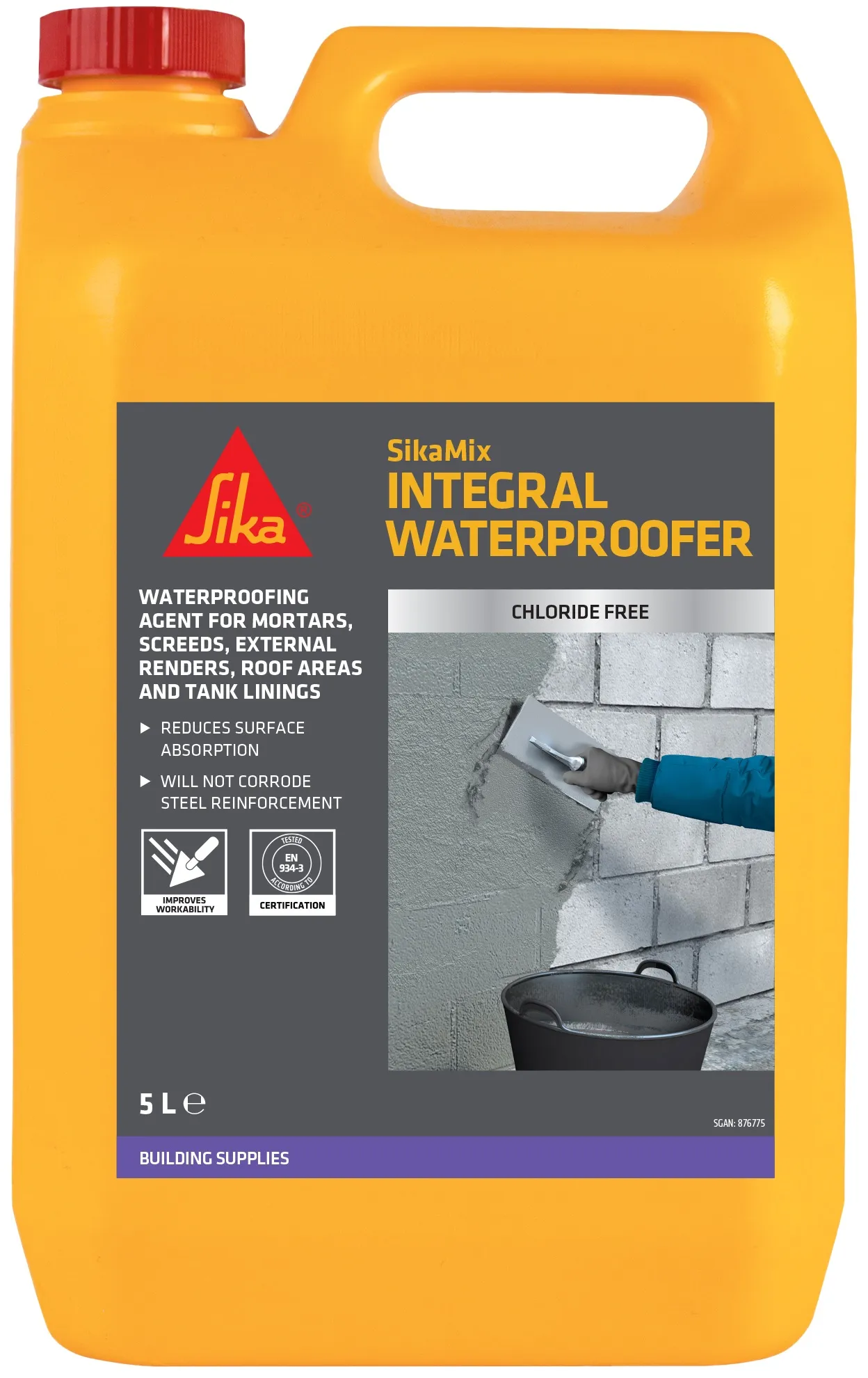 sika-sikamix-integral-waterproofer-5-litre-877539-1 Sika SikaMix Integral Liquid Waterproofer Additive 5 Litre 877539