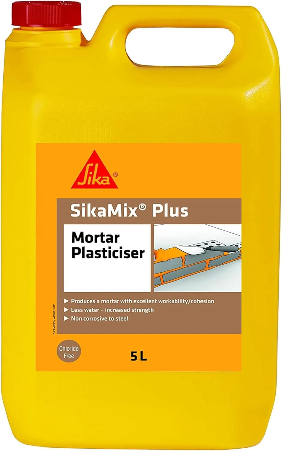 SikaMix Plus Mortar Admix Plasticiser 5L for Improved Workability SikaMix Plus Mortar Admix Plasticiser 5L for Improved Workability (445021)