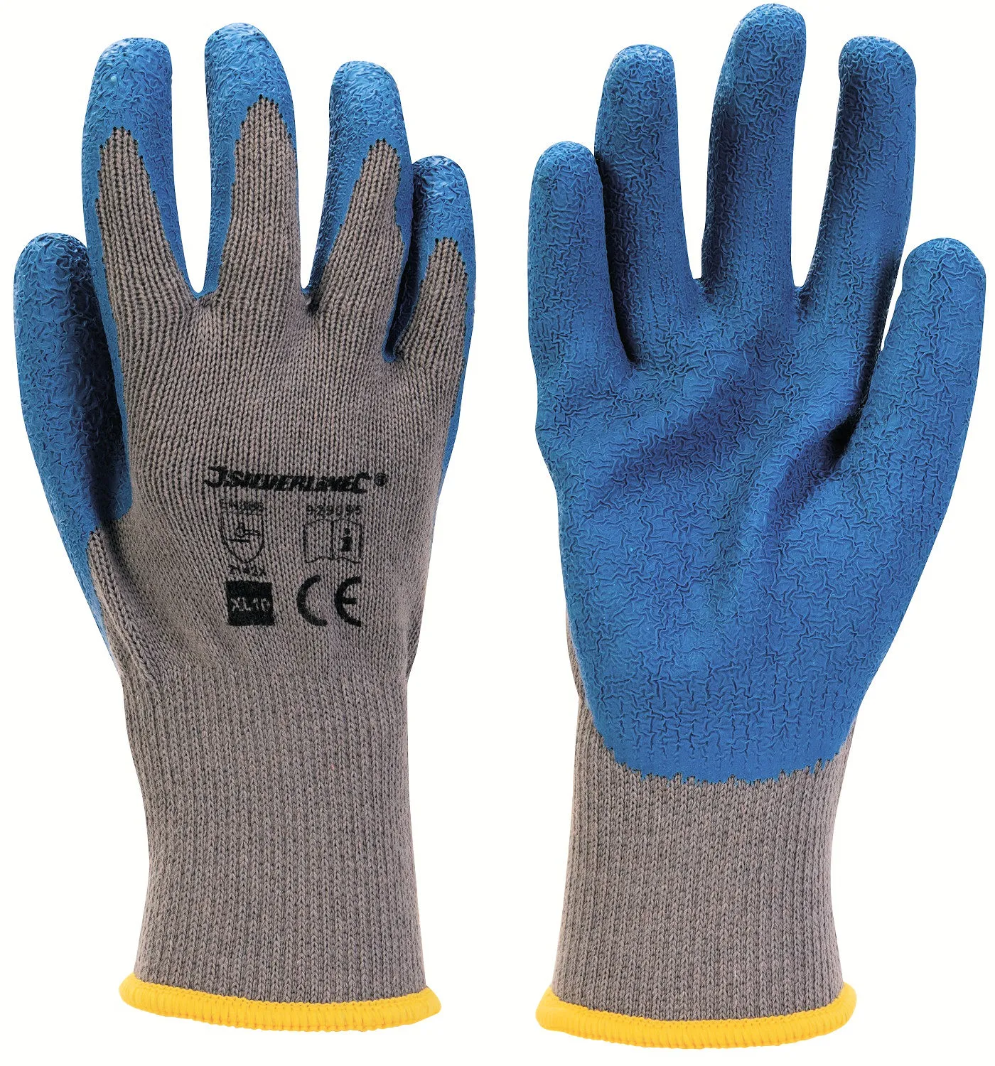Silverline Builders Gloves Abrasion Resistant Palm Blue Xl Extra Large 929095 Silverline Builders Gloves with Abrasion Resistant Palm Blue XL (929095)