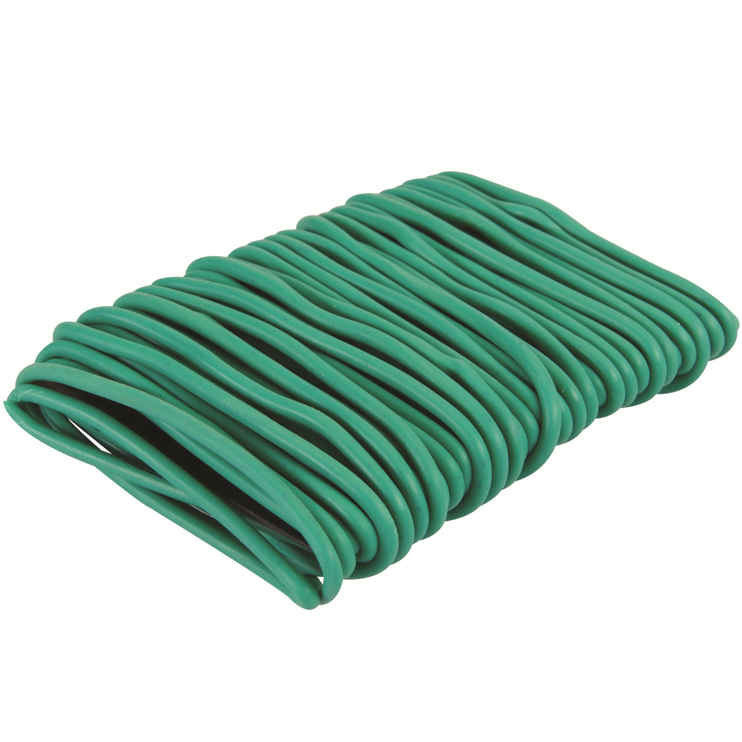 Coiled green garden tie wire measuring 2.5mm x 8m.