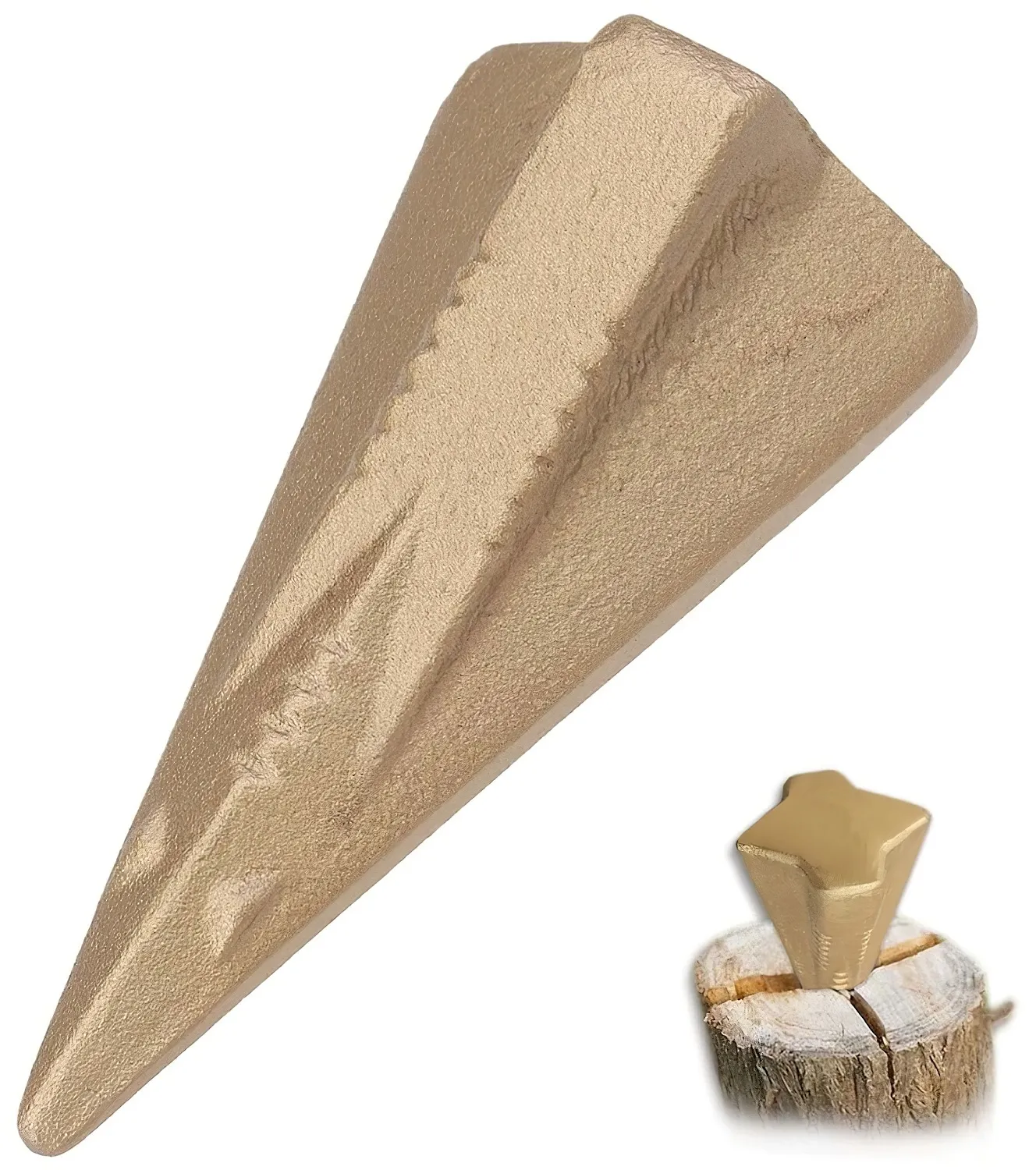Silverline Log Bomb Splitter Wood Splitting Hammer Wedge 676532 Path and Patio Silverline 1.5kg Log Splitting Wedge – Diamond-Shaped Steel (676532)