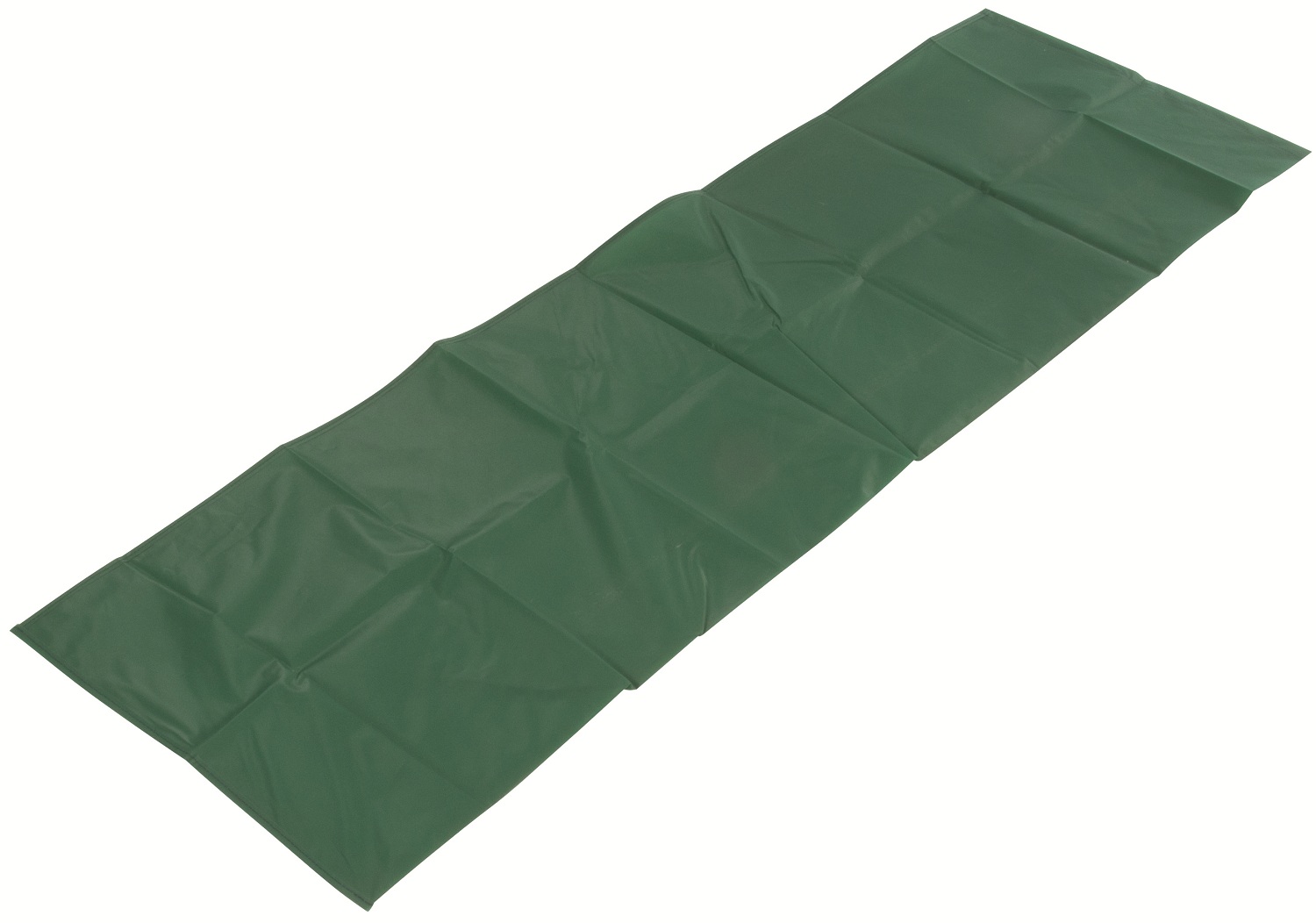 Green protective cover for a rotary clothes line.
