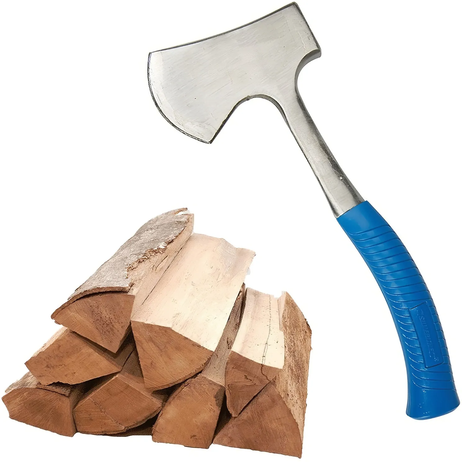 Silverline Solid Forged Hatchet Kindling Axe 20OZ 245034 Path and Patio Silverline 20oz Forged Hatchet with Non-Slip Rubber Handle (245034)