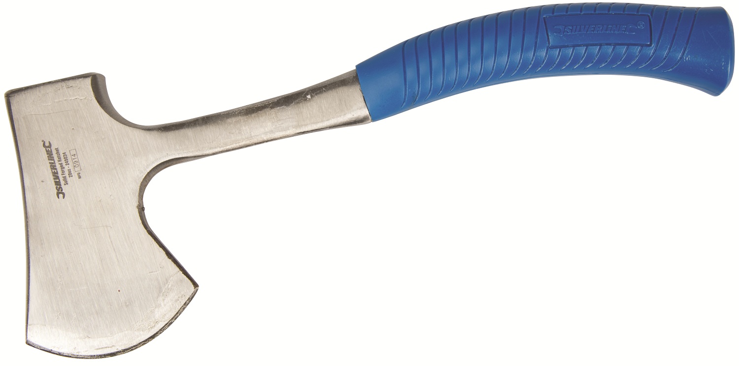 Silverline 245034 20oz forged hatchet with a non-slip rubber handle
