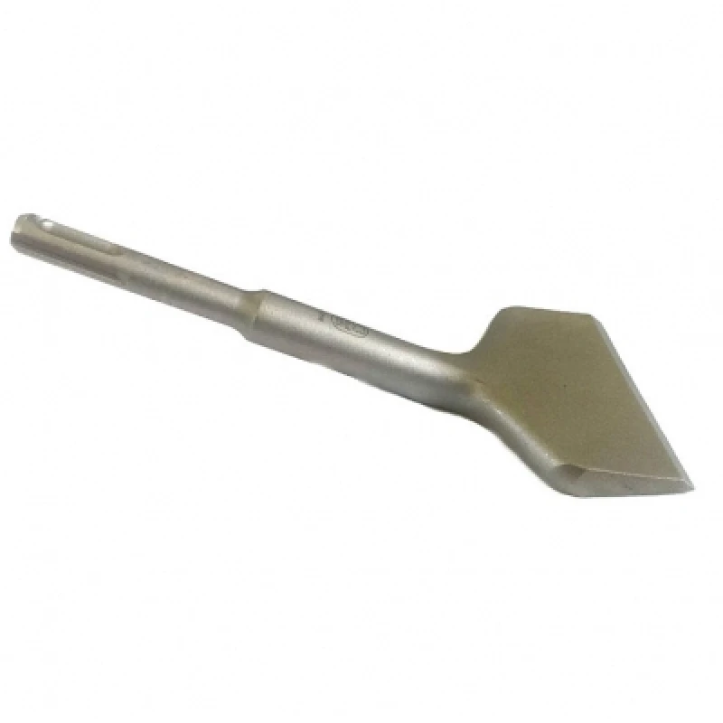 75mm wide cranked shaft spade chisel bit with SDS Plus fitting.