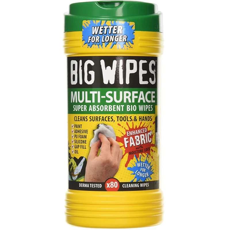Big Wipes – Heavy-Duty Multi-Surface Antibacterial Cleaning Wipes – 80 Pack (BGW2440) Big Wipes – Heavy-Duty Multi-Surface Antibacterial Cleaning Wipes – 80 Pack (BGW2440)