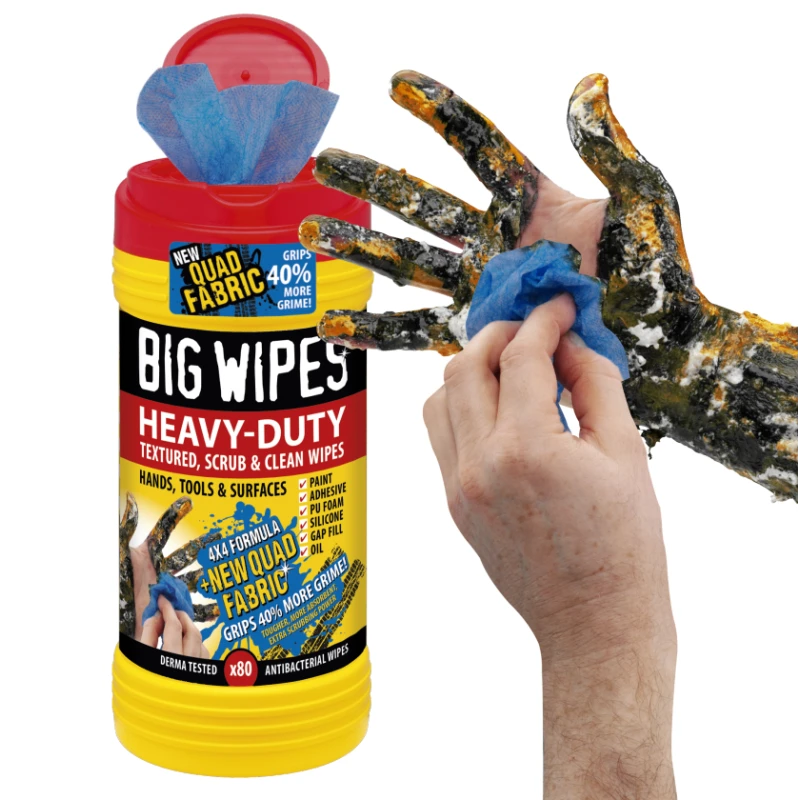 Big Wipes – Heavy Duty Antibacterial Textured Cleaning Wipes – 80 Pack (BGW2420) Big Wipes – Heavy Duty Antibacterial Textured Cleaning Wipes – 80 Pack (BGW2420)