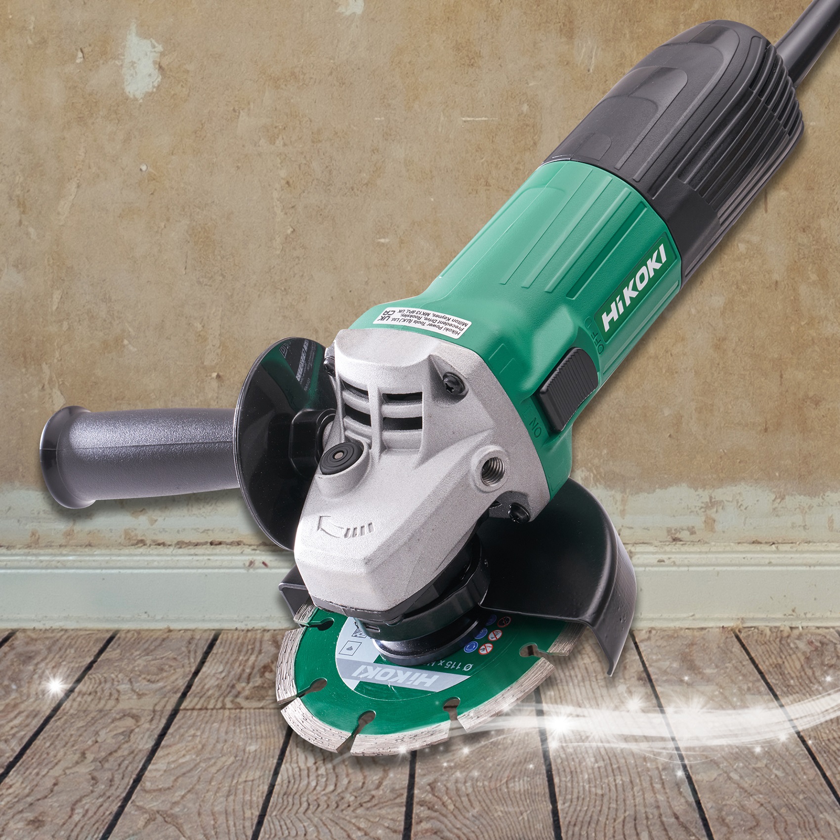 Hikoki Angle Grinder 115mm Inc Diamond Cutting Disc 240v HIKG12STXDB Demonstration