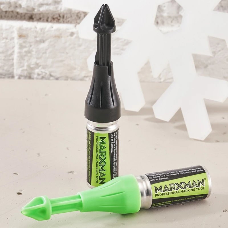MarXman marking pen standard and deep hole marker twin pack with black and green caps.