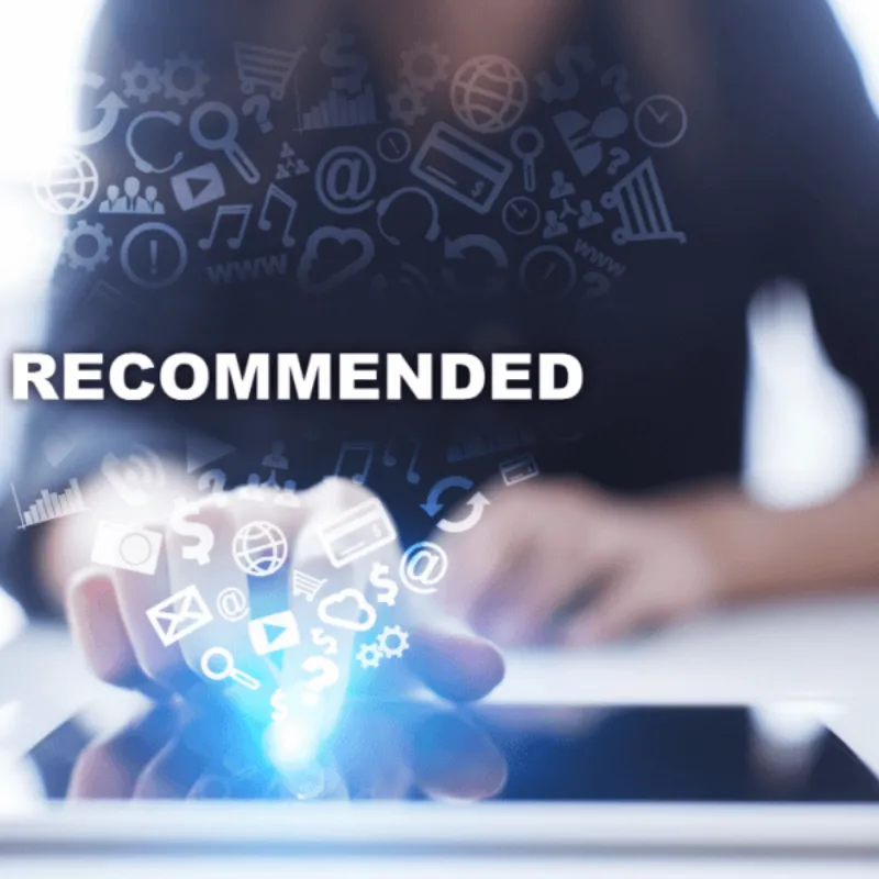 Tablet interaction with recommended digital elements Product Recommendations