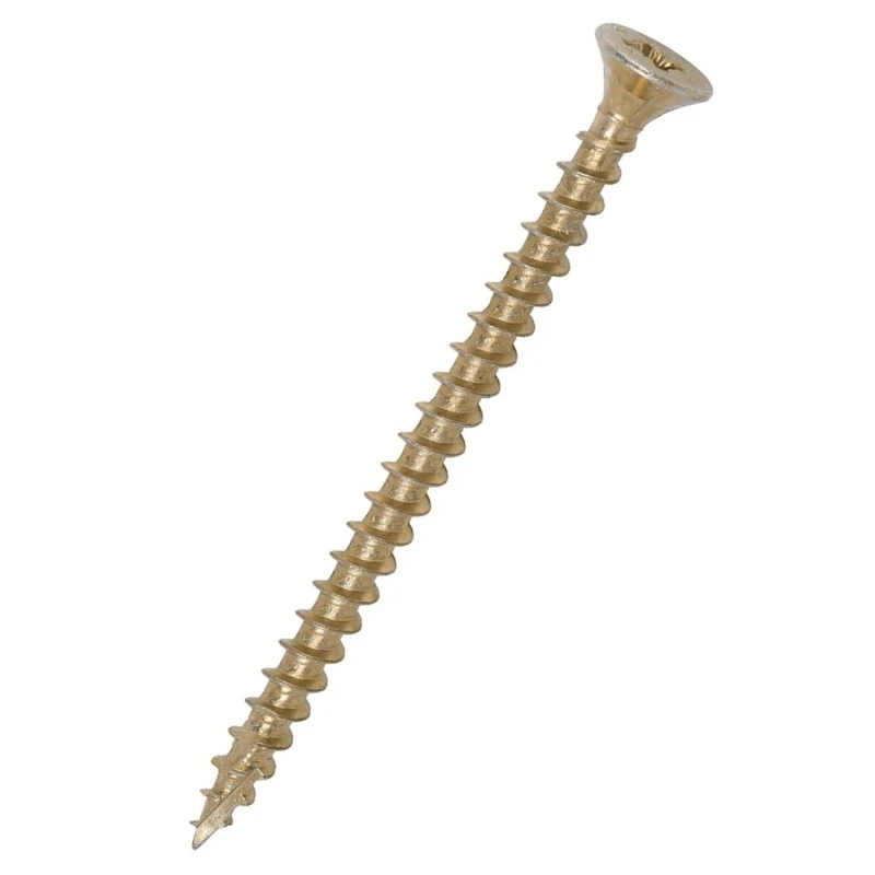 Close-up of a single Timco C2 Strong Fix Premium Multi-Use Pozi Screw, size 5.0 x 70mm.