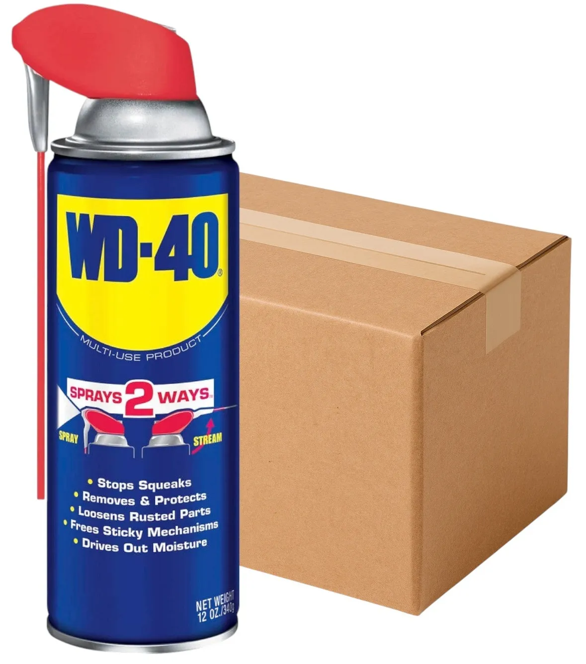 wd-40-multi-use-maintenance-spray-lubricant-aerosol-300ml-44259-box-of-12-path-and-patio WD40 – Multi Use Maintenance Spray Smart Straw – 300ml, Box of 12 (W/D44259S-12)