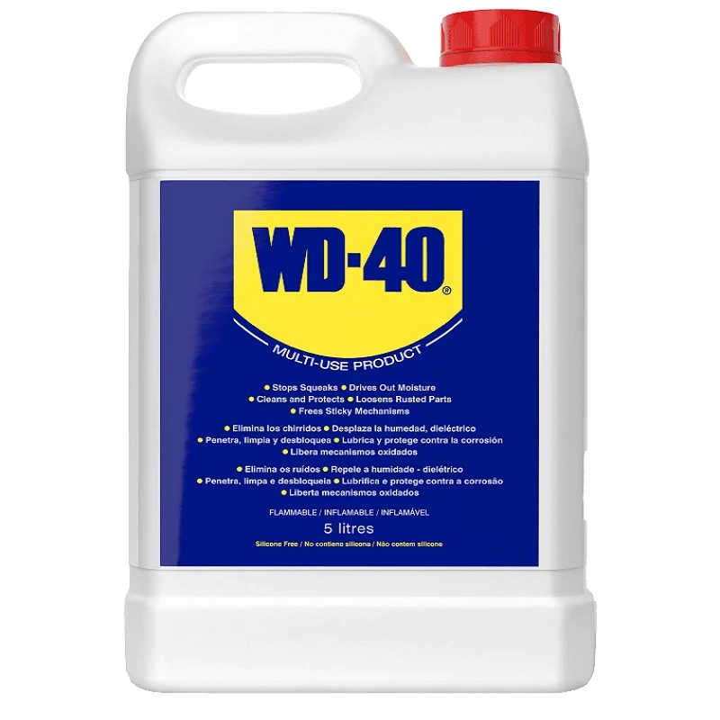 WD-40 Multi-Use Lubricant – 5 Litre Bulk Container WD40 – Multi-Use Maintenance Sprayable Lubricant Liquid – 5 Litre (441047)