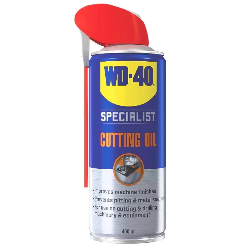 WD40 Specialist Multi-Purpose Cutting Oil Spray 400ml can with red nozzle.