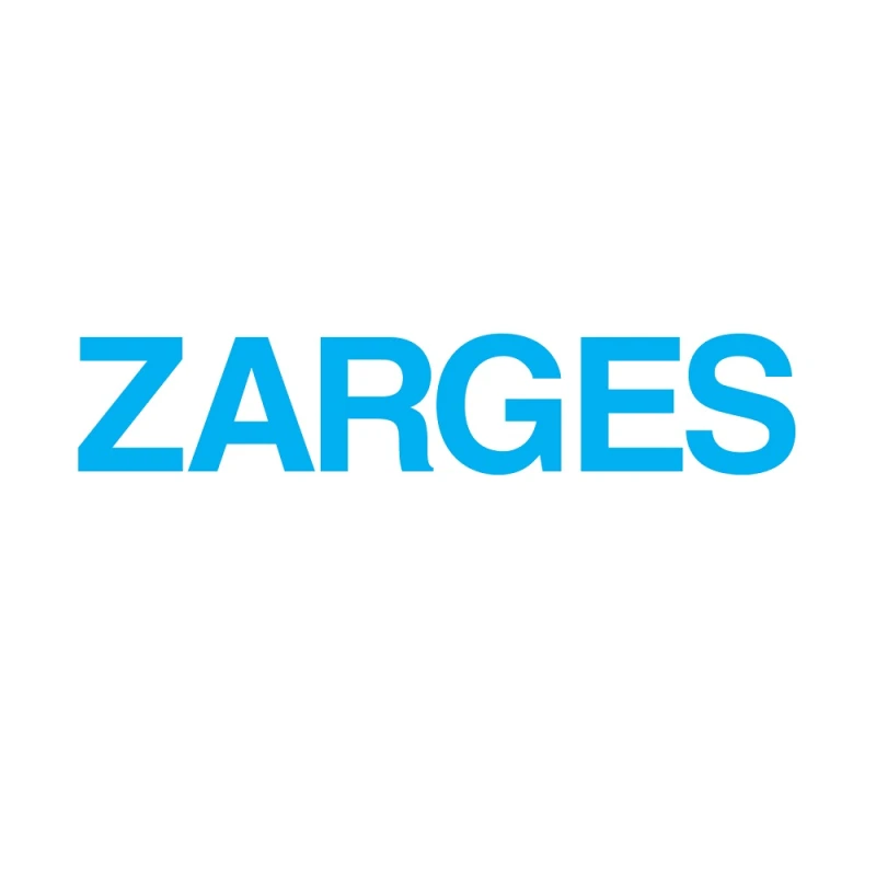 Zarges access equipment brand logo displayed in blue capital letters