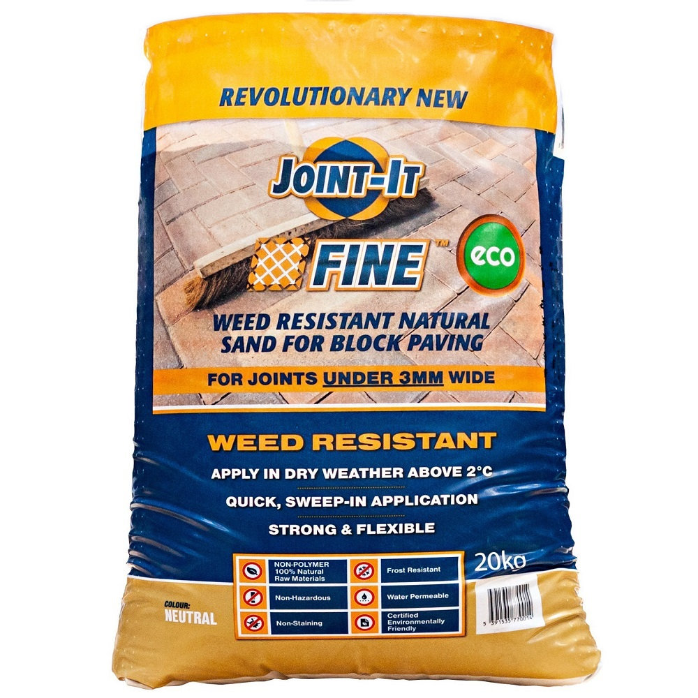 Bag of Joint-It Fine jointing sand for paving gaps under 3mm