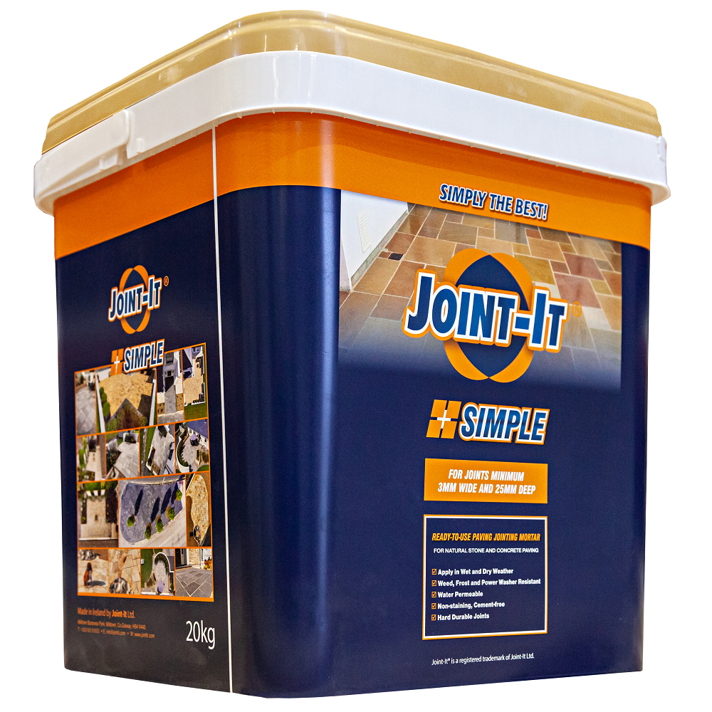 Joint-It Simple paving jointing mortar container for natural stone and concrete paving