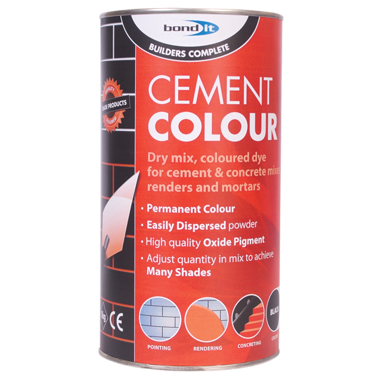 Black pigment for tinting concrete, render, or mortar