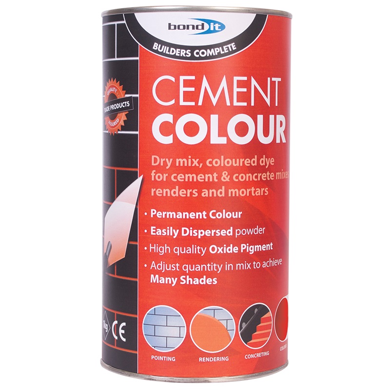 Red pigment for adding colour to concrete and mortar