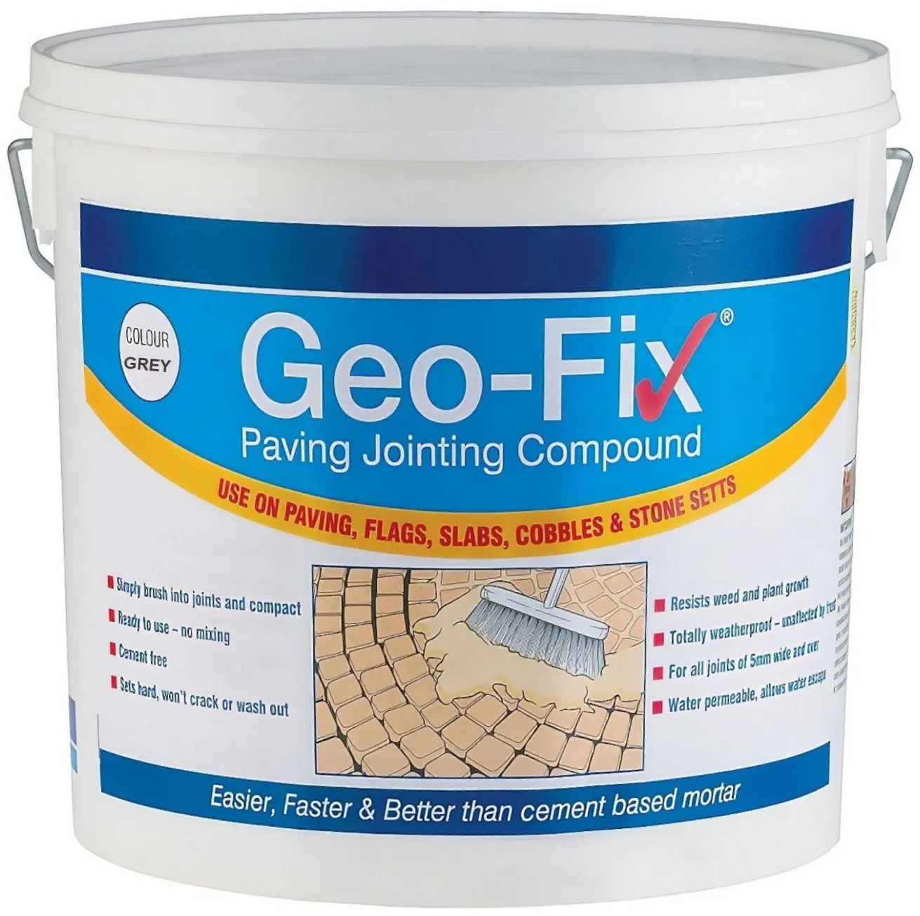 Geo-Fix Original GREY Paving Jointing Compound - 14kg (BDGFO14GY)
