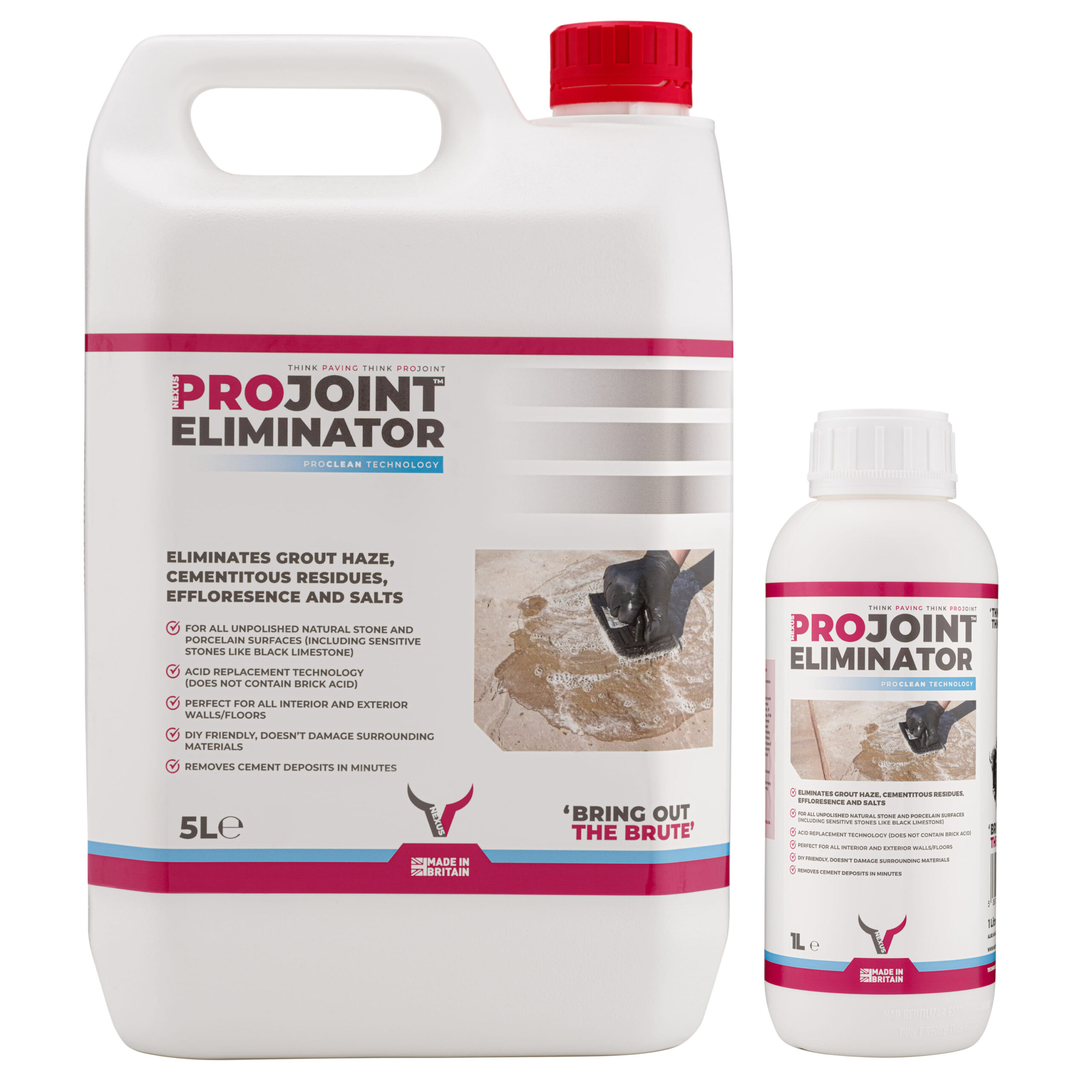 ProJoint Eliminator 1 & 5 Litre Grouped - Grout & Residue Remover
