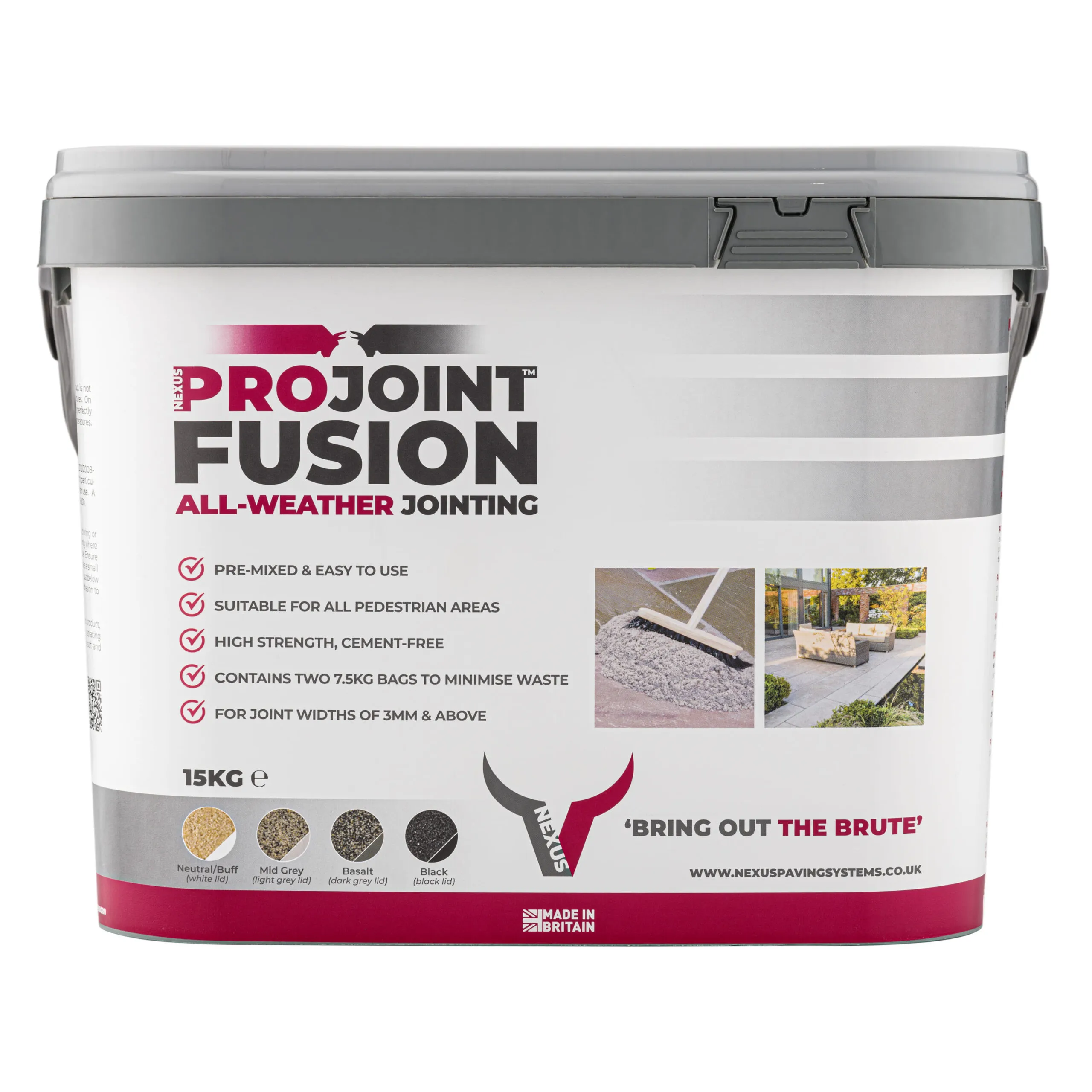 ProJoint Fusion All-Weather Paving Jointing Compound – MID-GREY, 15kg (FUSIONG)