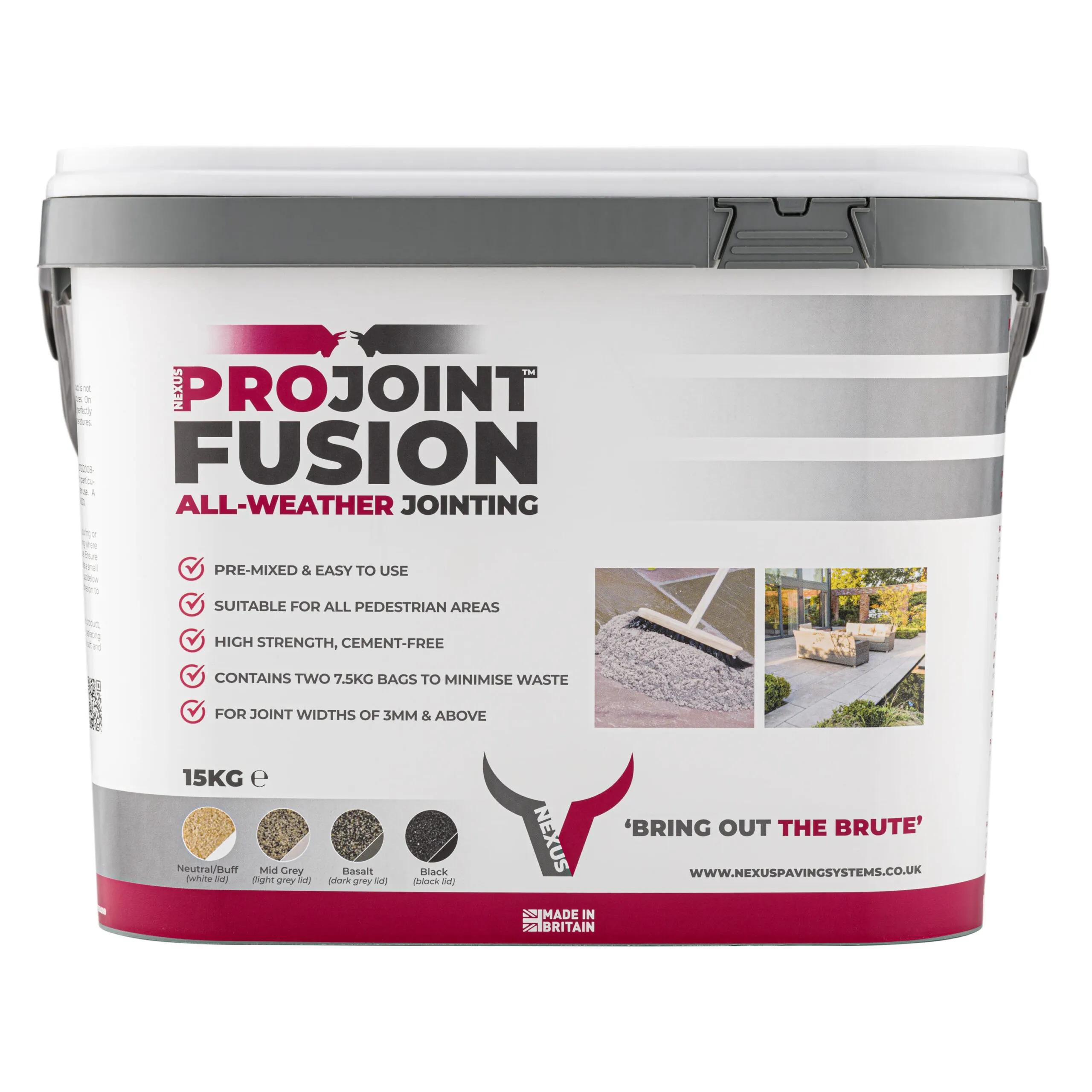 ProJoint Fusion All-Weather Paving Jointing Compound – NEUTRAL BUFF, 15kg (FUSIONN)
