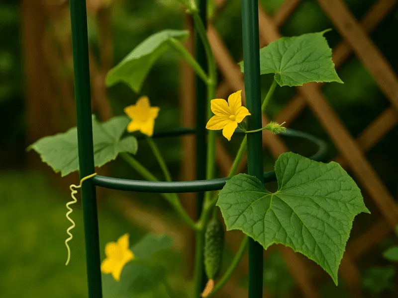 Practical plant growing and support with climbing plant on obelisk frame Plant Growing and Support