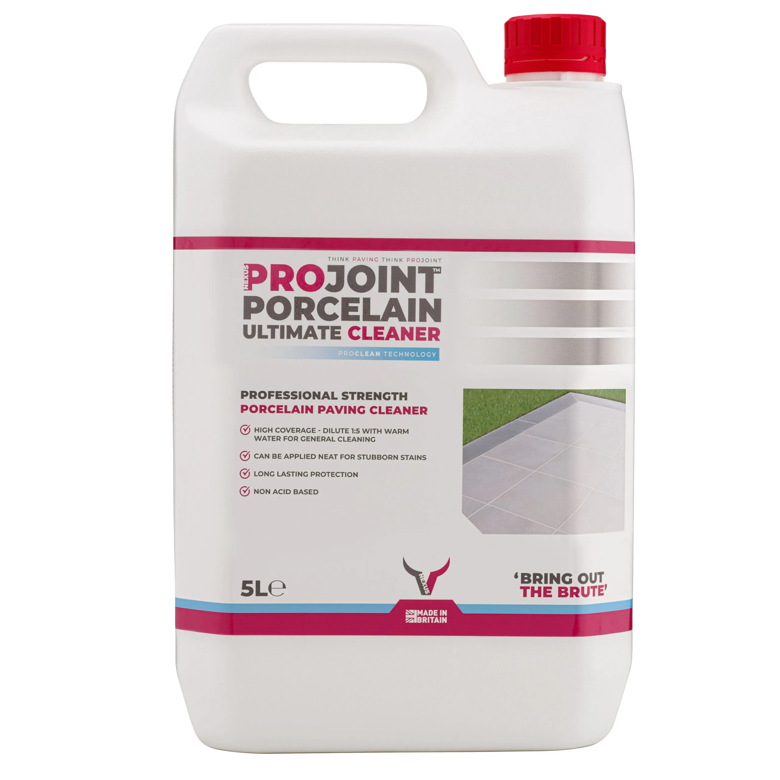ProJoint Porcelain Ultimate Cleaner 5 Litre – Paving Cleaning Concentrate (NPC5)